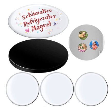 3D Crystal Glass Fridge Magnets - ROUND