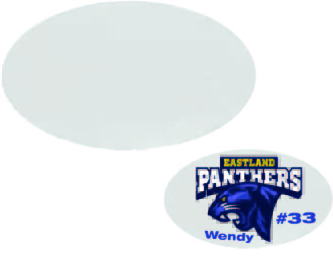 Sublimation Blank 3.5" Magnet - Oval 10-Pack