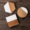 Laser Engraving Marble and Wood Coaster