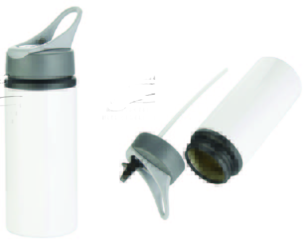 22oz Sublimation BLANK White Travel Mug with Flip Up Drinking Spout and Carry Ring