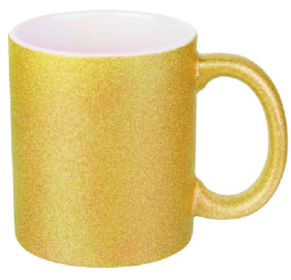 11oz. Sublimation Glitter Mug - Gold