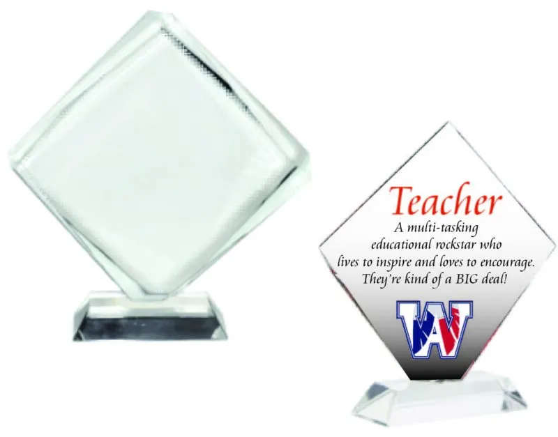 Sublimation Blank Crystal Glass OCTAHEDRON Award