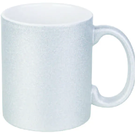 11oz. Sublimation Glitter Mug - Silver