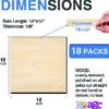 Laser Engraving 12x12 Wood Blanks - 18 PACK - Image 2