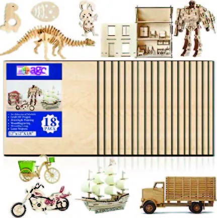 Laser Engraving 12x12 Wood Blanks - 18 PACK