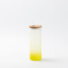17oz Sublimation BLANK Slim Glass Tumbler w/ Frosted & Yellow Gradient