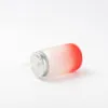15oz Sublimation BLANK Frosted Mason Jar w/ Lid & Straw -RED - Image 2