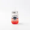 15oz Sublimation BLANK Frosted Mason Jar w/ Lid & Straw -RED - Image 3