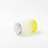 15oz Sublimation BLANK Frosted Mason Jar w/ Lid & Straw -YELLOW - Image 2