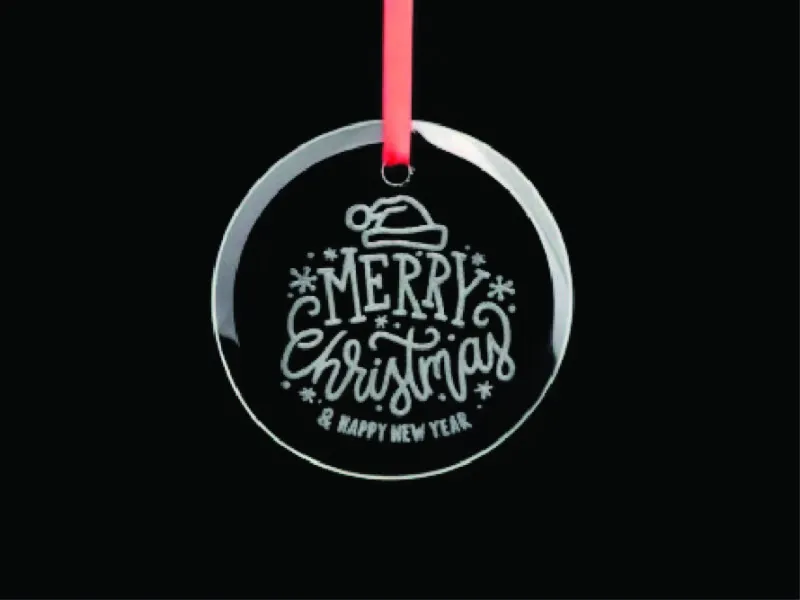 Laser Engraving Glass Ornament - Circle