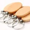 Laser Engraving Blank Oval Wood Keychains w/ Ring - 70 PACK - Image 2