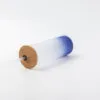 17oz Sublimation BLANK Slim Glass Tumbler w/ Frosted & Dark Blue Gradient - Image 2