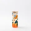17oz Sublimation BLANK Slim Glass Tumbler w/ Frosted & Orange Gradient - Image 3