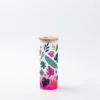 17oz Sublimation BLANK Slim Glass Tumbler w/ Frosted & Magenta Gradient - Image 3