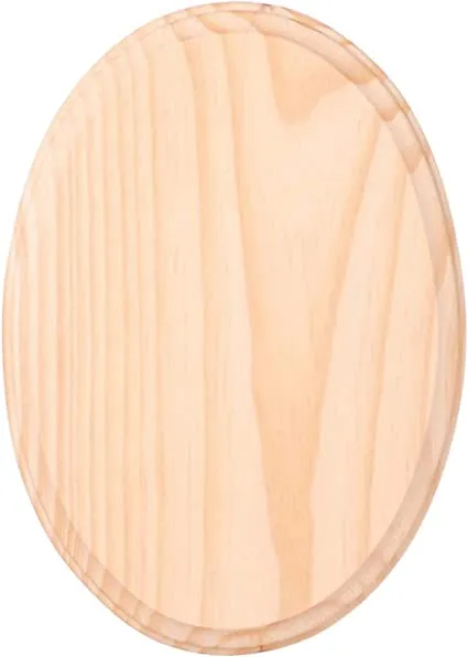 Laser Engraving Wooden Blank - 5"x7"Oval Plaque - 6 PACK