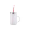 17oz Sublimation BLANK Frosted Mason Jar w/ Handle