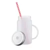 17oz Sublimation BLANK Frosted Mason Jar w/ Handle - Image 3
