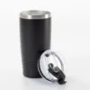 Laser Engraving 20oz Powder Coated Steel Tumbler - BLACK - Image 2