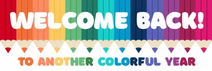 Welcome Back to School Banner - colorful theme