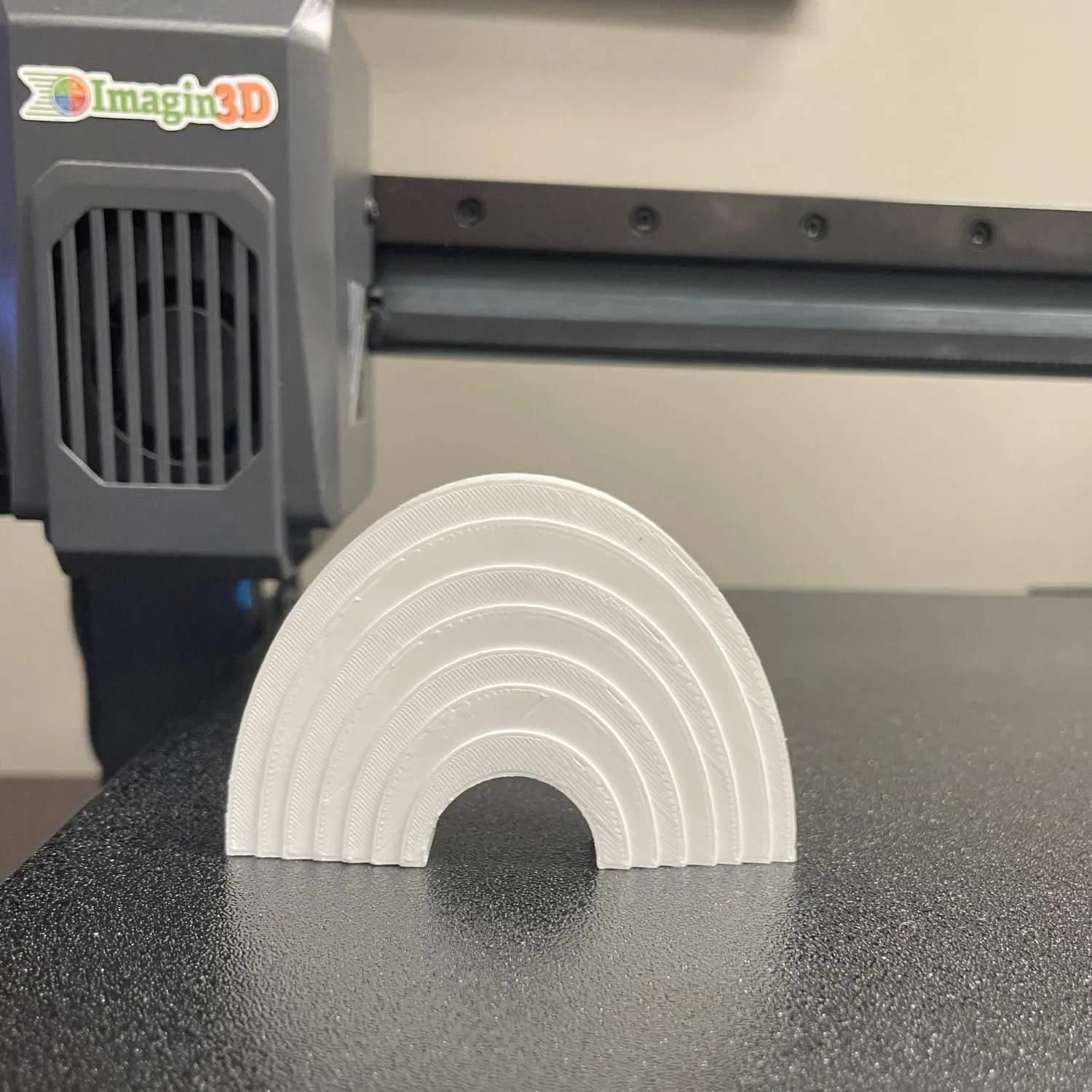 3D printed paintable rainbow for art classrooms