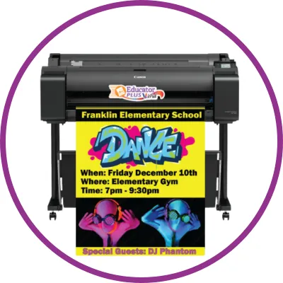 Educator Plus Vivid poster printer for schools