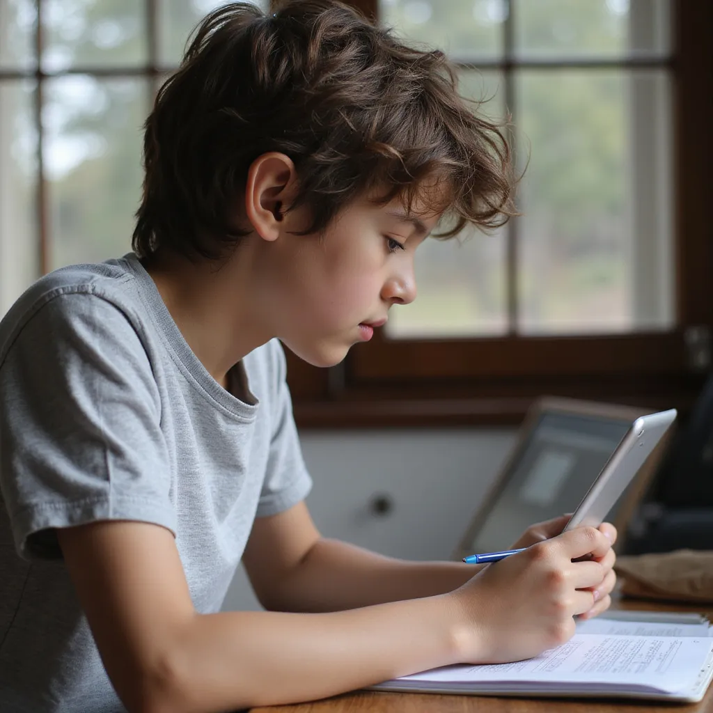 Teenager sitting at a desk, focused on studying with a laptop at home edx cty cty cty johns hopkins center for talented youth johns hopkins center for talented youth khan academy girls who code