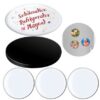 3D Crystal Glass Fridge Magnets - ROUND