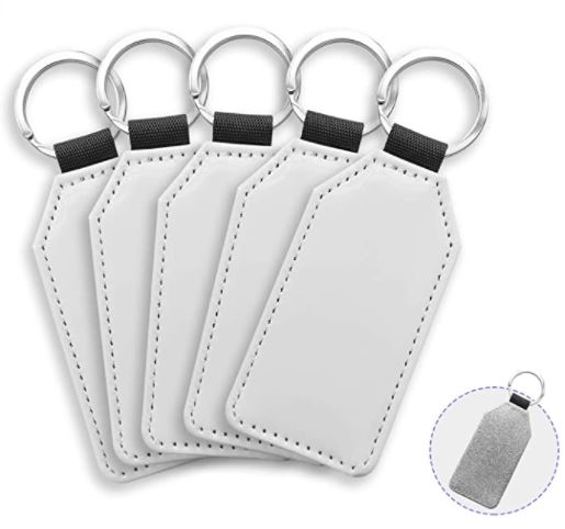 Leather keychain for sublimation printing - square Square, GADGETS \ KEY  RINGS AND LUGGAGE HANGERS