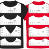 Sublimation T-Shirt Transfer Alignment Ruler (8 Piece) - Image 2