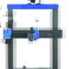 black and blue 3d printer