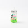 15oz Sublimation BLANK Frosted Mason Jar w/ Lid & Straw - GREEN - Image 3