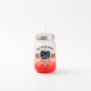 15oz Sublimation BLANK Frosted Mason Jar w/ Lid & Straw -RED - Image 3