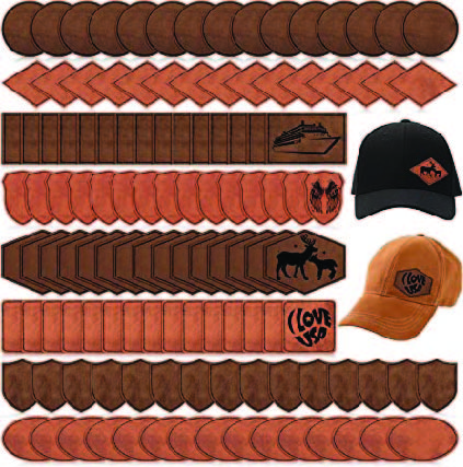 Symkmb 90Pcs Laser Engraving Blanks, Blank Leather Patch for Hat,  Wear-Resistant, Not Easy To Fade 