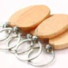 Laser Engraving Blank Oval Wood Keychains w/ Ring - 70 PACK - Image 2