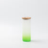 17oz Sublimation BLANK Slim Glass Tumbler w/ Frosted & Green Gradient