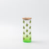 17oz Sublimation BLANK Slim Glass Tumbler w/ Frosted & Green Gradient - Image 3
