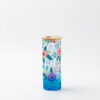 17oz Sublimation BLANK Slim Glass Tumbler w/ Frosted & Lt. Blue Gradient - Image 3