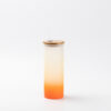 17oz Sublimation BLANK Slim Glass Tumbler w/ Frosted & Orange Gradient