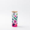 17oz Sublimation BLANK Slim Glass Tumbler w/ Frosted & Magenta Gradient - Image 3