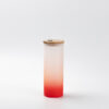 17oz Sublimation BLANK Slim Glass Tumbler w/ Frosted & Red Gradient