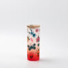 17oz Sublimation BLANK Slim Glass Tumbler w/ Frosted & Red Gradient - Image 3