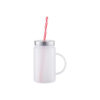 17oz Sublimation BLANK Frosted Mason Jar w/ Handle