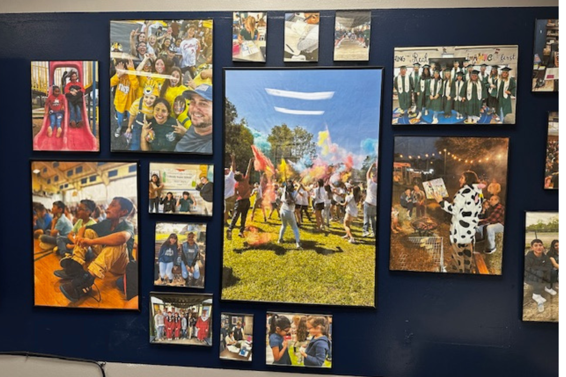 Photo collage bulletin board