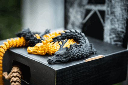 3D printed articulated dragon models