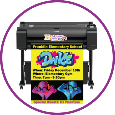 Educator Plus Vivid poster printer for schools