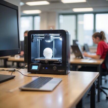 “A compact desktop FDM 3D printer fabricating a small plastic model on its build plate in a bright, sunlit school classroom with colorful desks and educational posters in the background.” fff fff sla printers sls 3d printers stereolithography dlp fff 3d printer 3d printer 3d printer fff 3d printers fff sla 3d printers fff stereolithography sla sla fdm 3d printers fff metal 3d printers sla fdm 3d printing fff 3d printers fff sla 3d printer fff fff fff fdm 3d printing